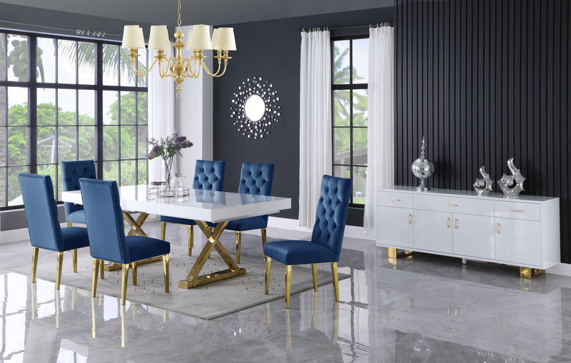 Excel - Extendable Dining Table with Gold Base