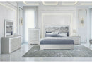 Naomi - 4 Piece Bedroom Set (Full Bed, Dresser, Mirror, Nightstand) - Silver Marble
