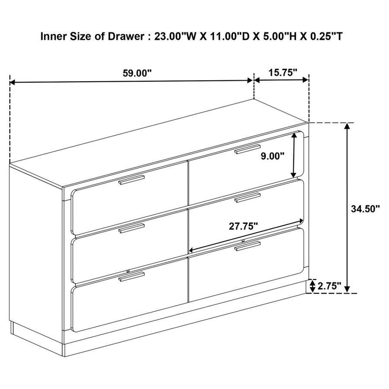 Caraway - Bedroom Set With LED Headboard