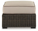 Coastline Bay - Ottoman With Cushion - Brown