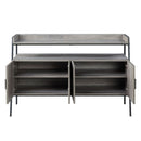 Samiya - TV Stand - Gray Oak & Black