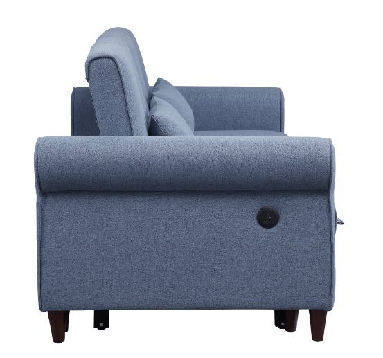 Nichelle - Futon - Blue Fabric