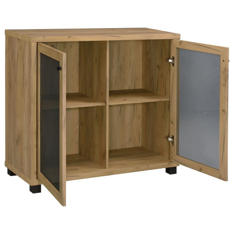 Mchale - 2 Door Engineered Wood Accent Cabinet - Golden Oak