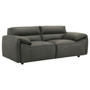 Buxton - Top Grain Leather Upholstered Loveseat