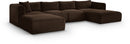 Shaggy - 5 Piece Modular Sectional With Chaise And Ottoman
