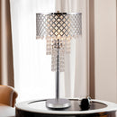 Crystal On Mesh - Table Lamp - Chrome
