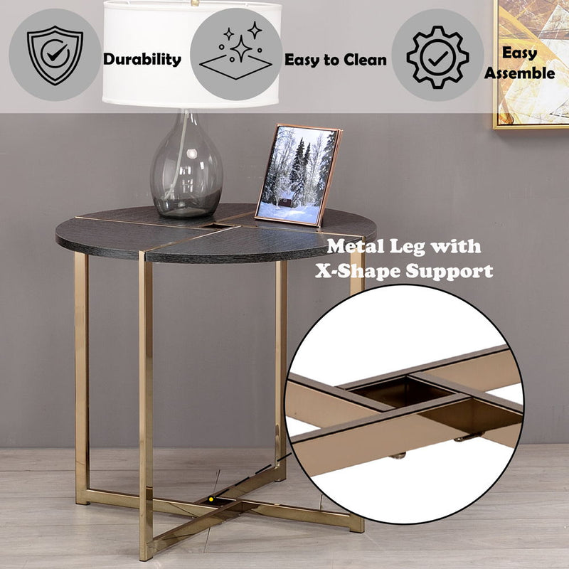 Bromia - End Table - Black & Champagne