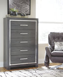 Lodanna - Five Drawer Chest - Gray