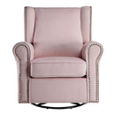 Tamaki - Swivel Chair With Glider - Pink Fabric