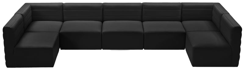 Quincy - Modular Sectional 7 Piece - Black - Fabric