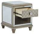 Chevanna - Rectangular End Table - Platinum