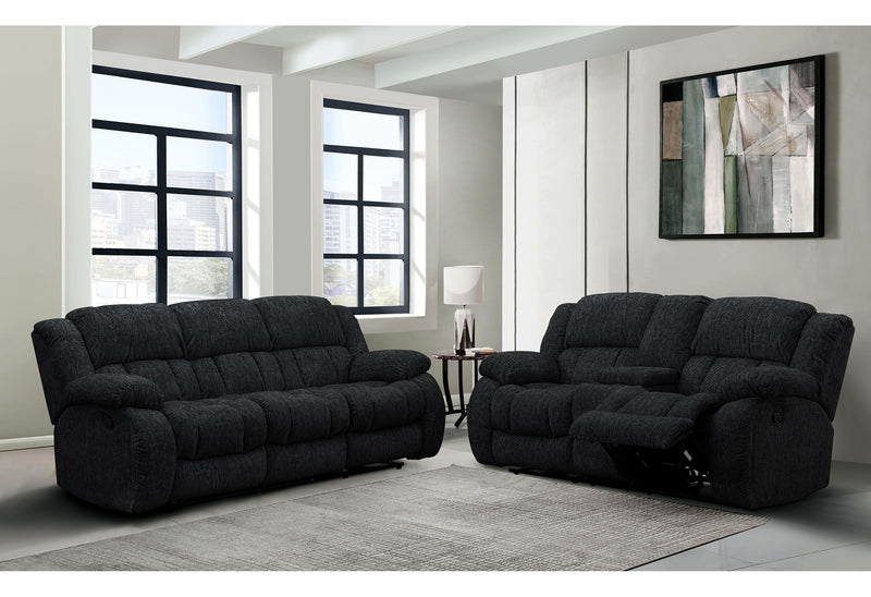 U250 - Reclining Sofa / Console Reclining Loveseat - Ebony