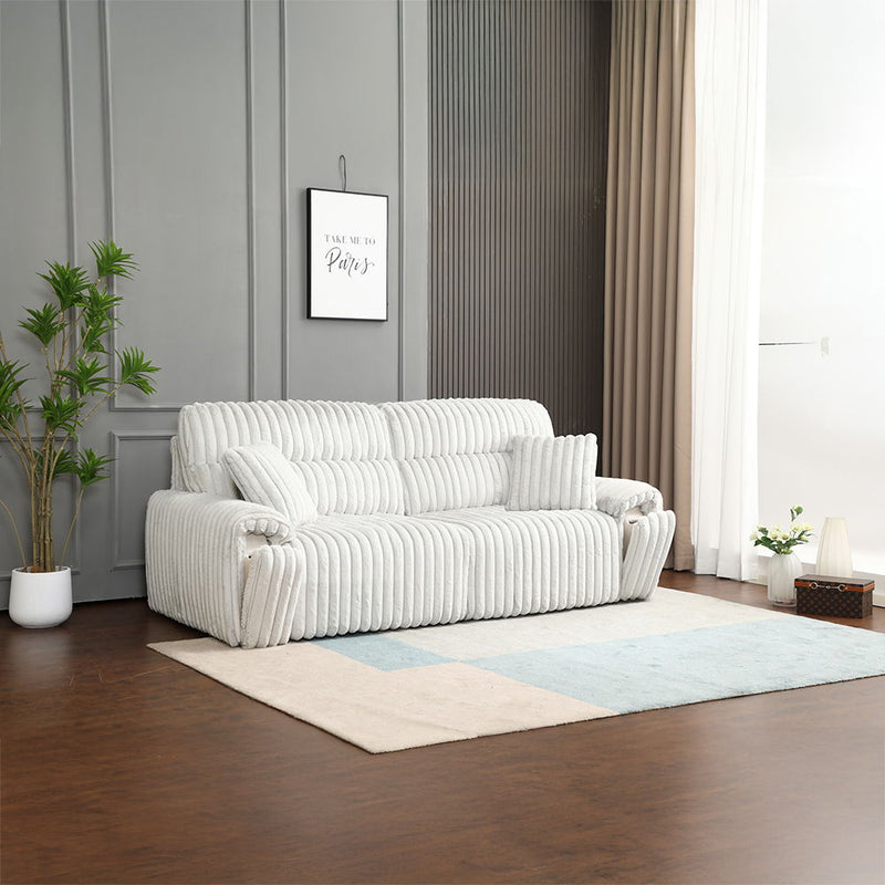 Jaya - Power Motion Sofa With Sleeper & USB Port - Mondo Grey Corduroy