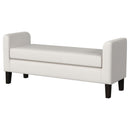 Rex - Fabric Upholstered Accent Bench With Armrests - Vanilla