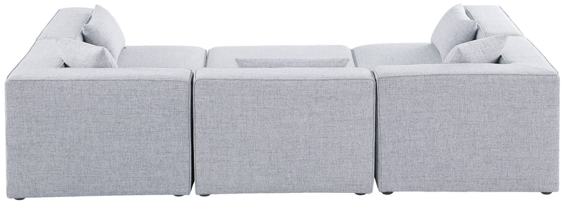 Cube - Modular Sectional 6 Piece - Gray - Fabric