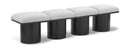 Pavilion - 4 Piece Modular Bench With Black Base
