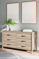 Battelle - Six Drawer Dresser - Tan