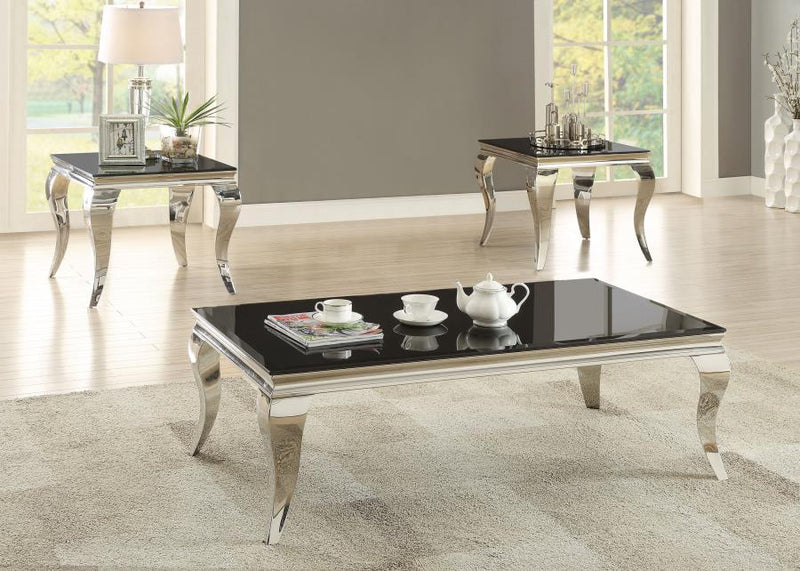 Carone - Glass Top Coffee Table Set