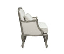 Tania - Loveseat With 2 Pillows - Cream Linen & Gray