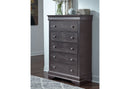Pompei - 5 Piece King Bedroom Set With LED - Gray