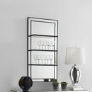 Oriel - Rectangular 3-Shelf Wall Mirror - Silver