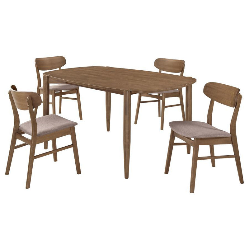 Dortch - Oval Solid Wood Dining Set