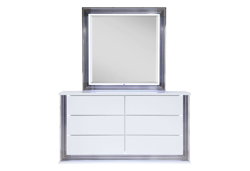 Ylime - Mirror With LED - Smooth White