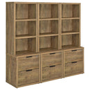 Westpark - 3 Piece Wall Unit Bookcase Set With USB
