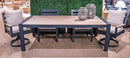 East Beach - Rectangular Dining Table With Umbrella Option - Blue