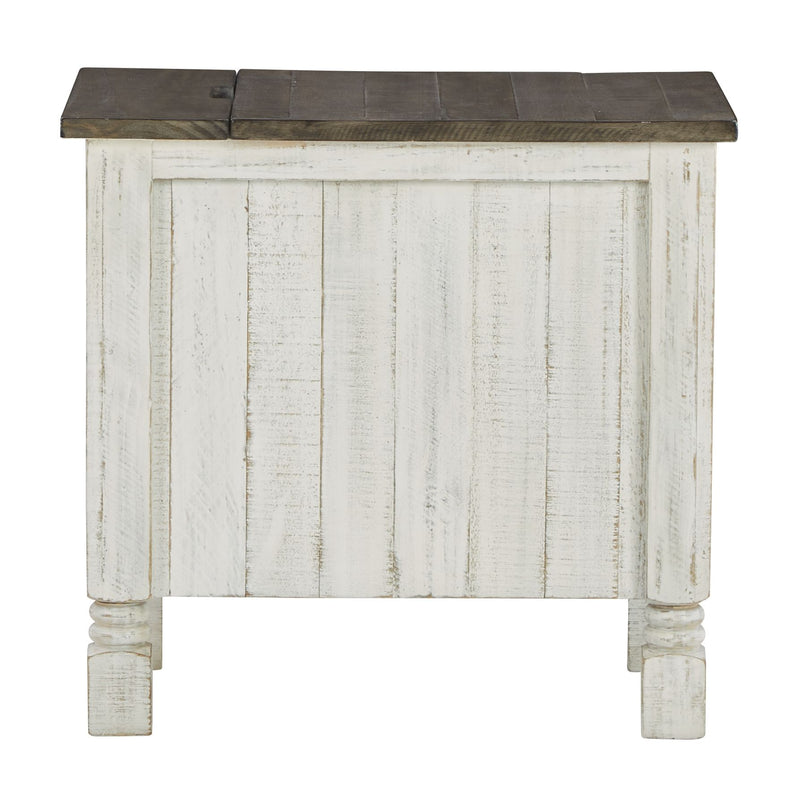 Havalance - White / Gray - Chair Side End Table