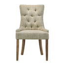Yotam - Side Chair (Set of 2) - Beige Fabric & Salvaged Oak