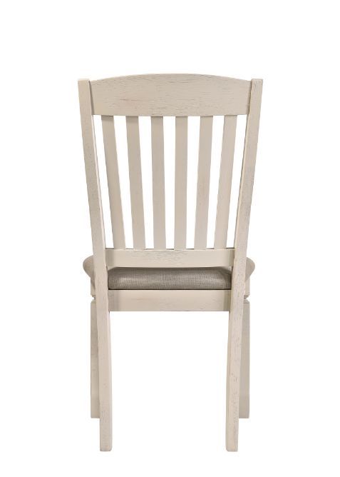 Fedele - Side Chair (Set of 2) - Tan Fabric & Cream Finish