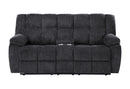 U6000 - Reclining Sofa / Console Reclining Loveseat - Black
