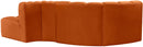 Arc - Velvet 4 Piece L-Shaped Modular Sofa