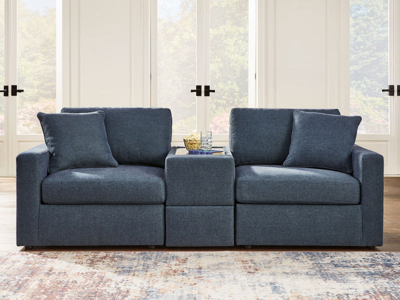 Modmax - Ink - 3-Piece Sectional Sofa With Storage Console - Fabric