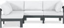 Nizuc - Outdoor Patio 4 Piece Modular Sectional With Gray Frame