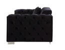 Trislar - Sofa With 4 Pillows (Same 52525) - Black Velvet