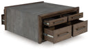 Kallenny - Square Cocktail Table - Brown / Gray