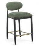Riccio - Fabric Stool - Black Frame