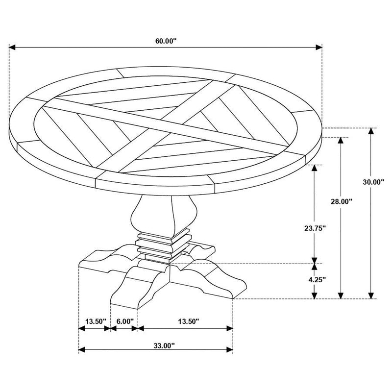 Florence - Round Pedestal Dining Table