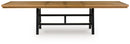 Galliden - Rectangular Dining Room Extension Table - Black / Brown