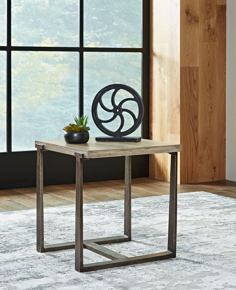 Dalenville - Gray - Rectangular End Table