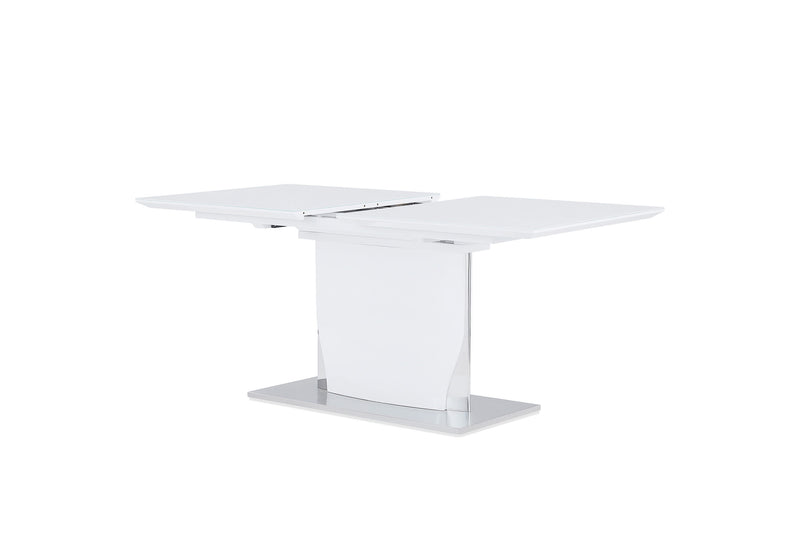 D2279 - Dining Table - Silver / White