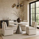 Nelori - Linen Textured Performance Fabric Upholstered Dining Chair (Set of 2)