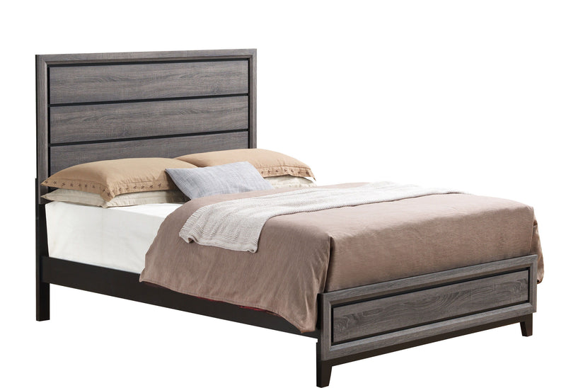 Kate - 5 Piece Full Bedroom Set - Gray