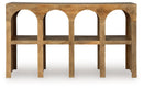 Luzmanacy - Console Sofa Table - Natural Brown