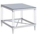 Lindley - Square Tempered Mirror Acrylic Table