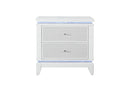 Alina - Nightstand With Cooler, LED, Speaker And USB - White