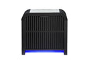 Beckett - Nightstand With LED And Speaker - Black / White