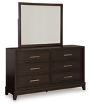 Neymorton - Dresser And Mirror - Dark Grayish Brown
